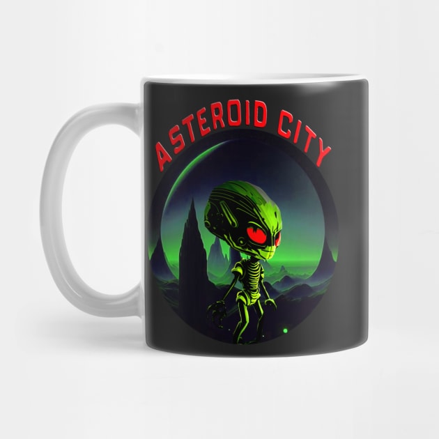 Funny Vintage Alien asteroid city Cool Space by masterpiecesai